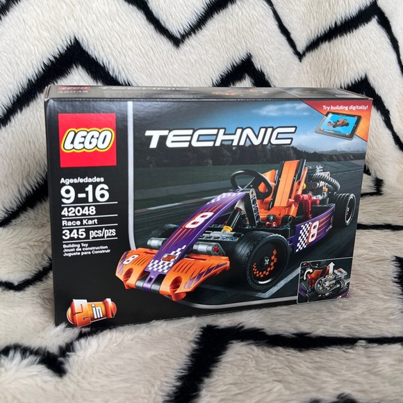 LEGO TECHNIC 42048 Race Kart RETIRED BRAND NEW SEALED 2 In 1 2016 Purple Orange - Picture 3 of 7